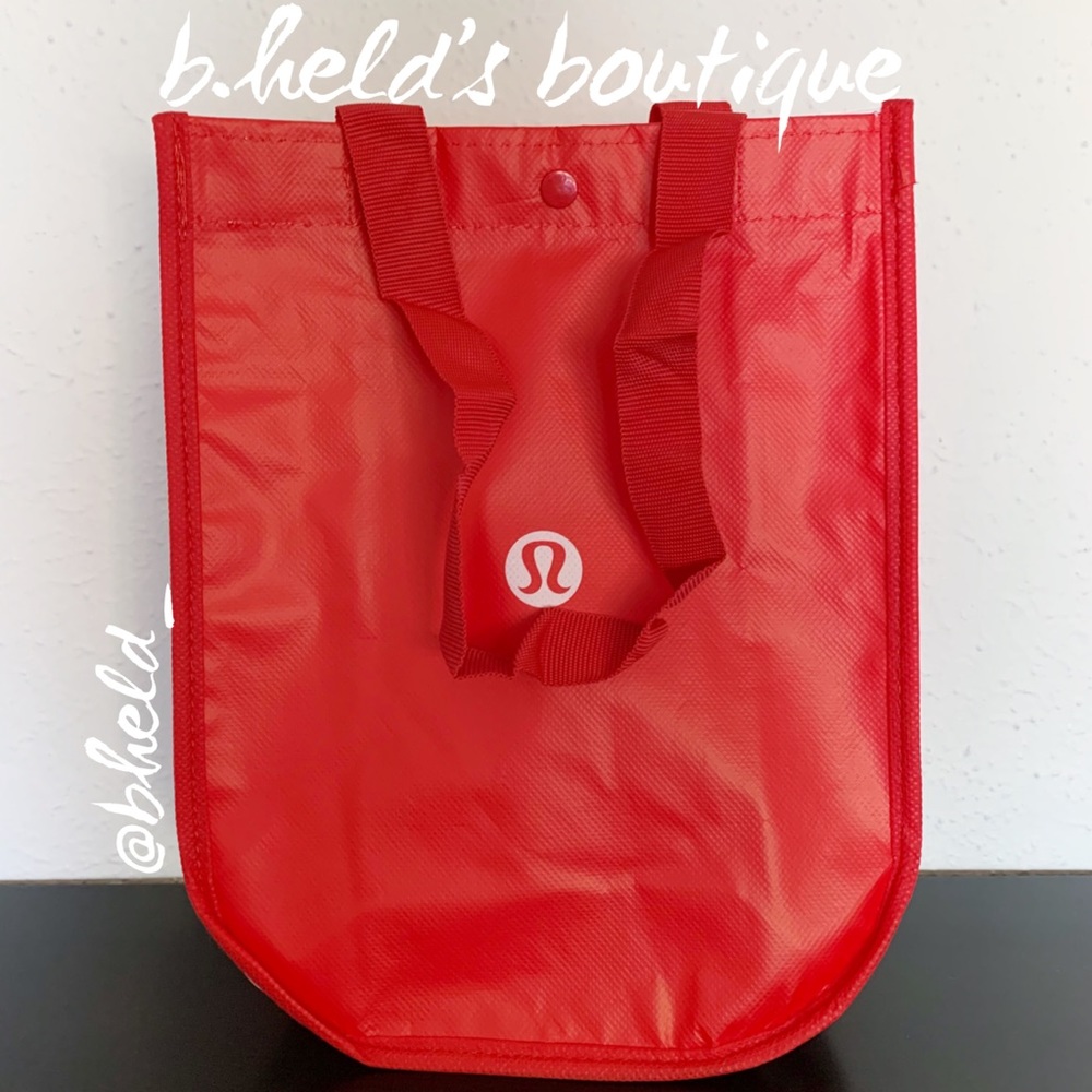 lululemon Red & White Small Tote Bag New NWOT